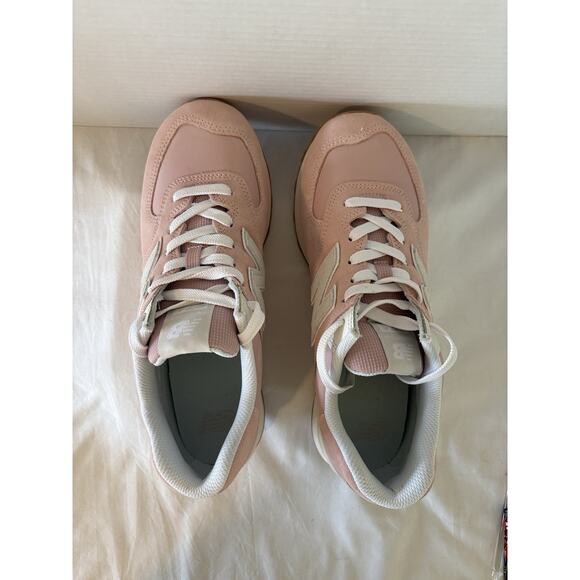 New Balance 574 Sneakers Pink Grey Suede Retro Running Shoes WN Sz 11 Brand New - Picture 7 of 15